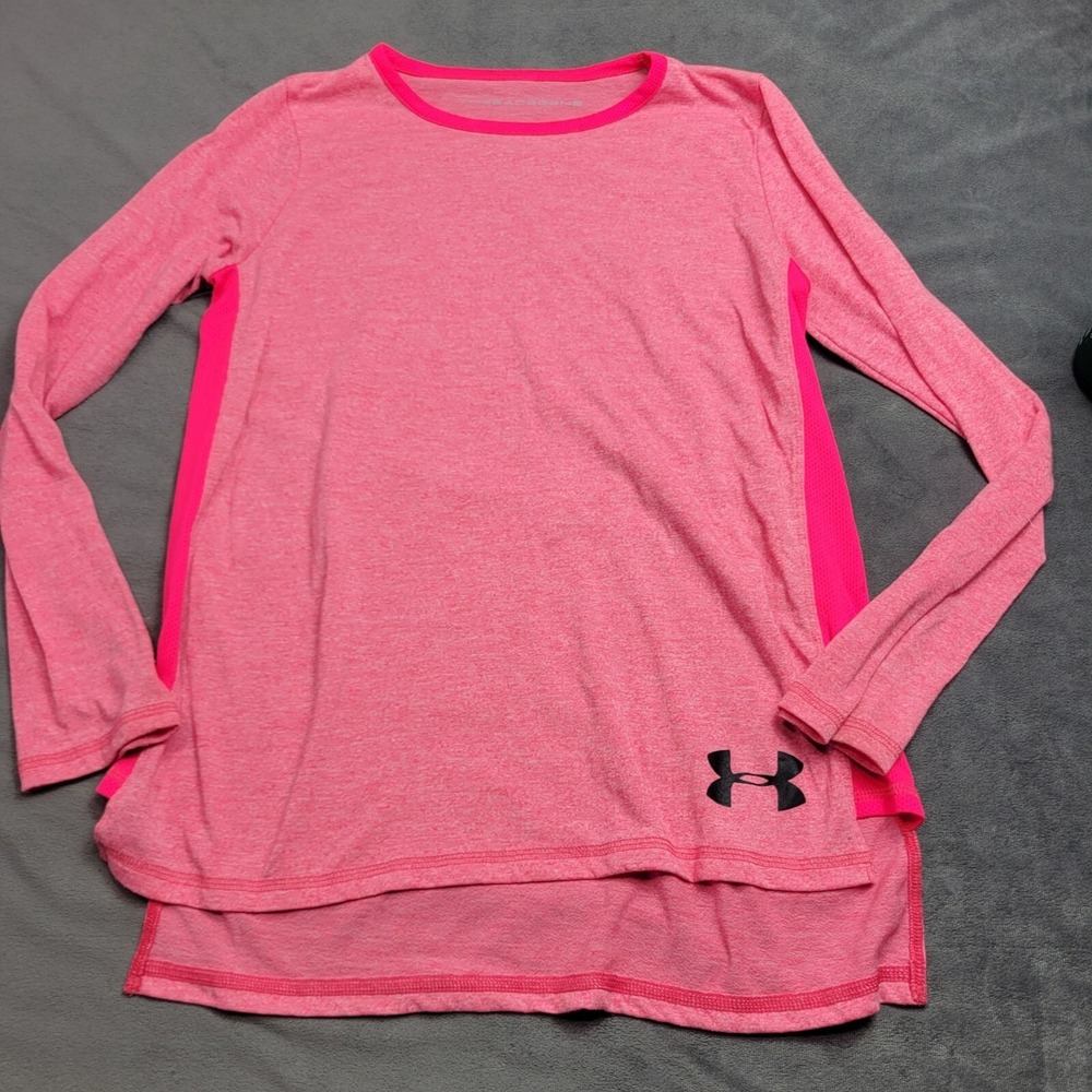 Under Armour Threadborne Long Sleeve Shirt Pink Womens Small